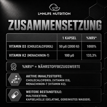 Vitamin D3 + K2