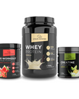Pre Workout, Whey Protein, Creatine Fusion