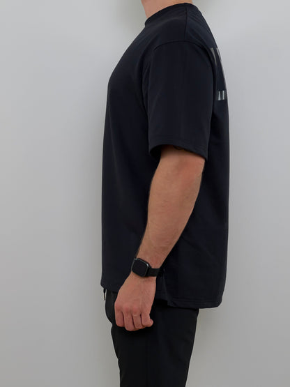 Oversize Shirt - Dark Black Print