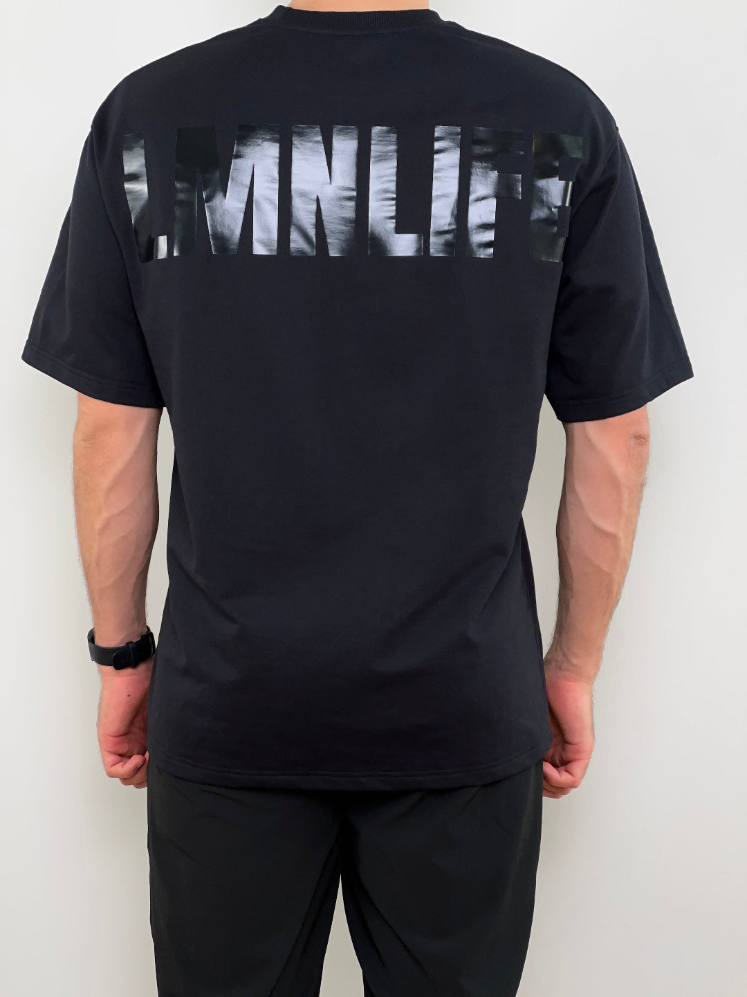 Oversize Shirt - Dark Black Print