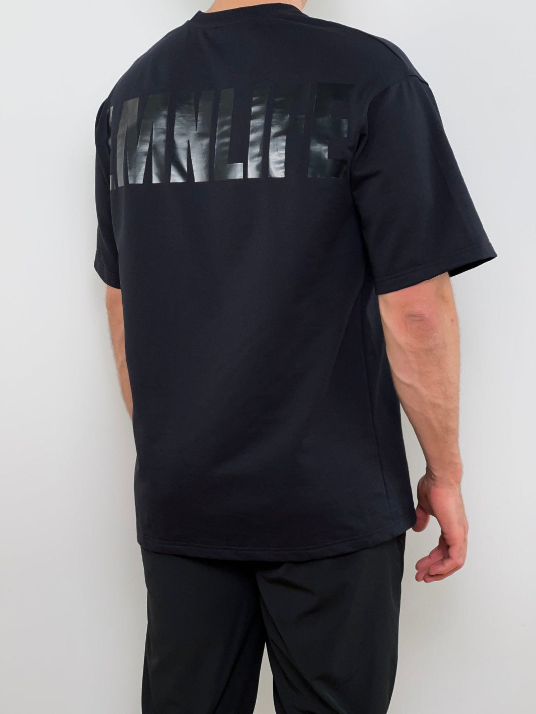 Oversize Shirt - Dark Black Print